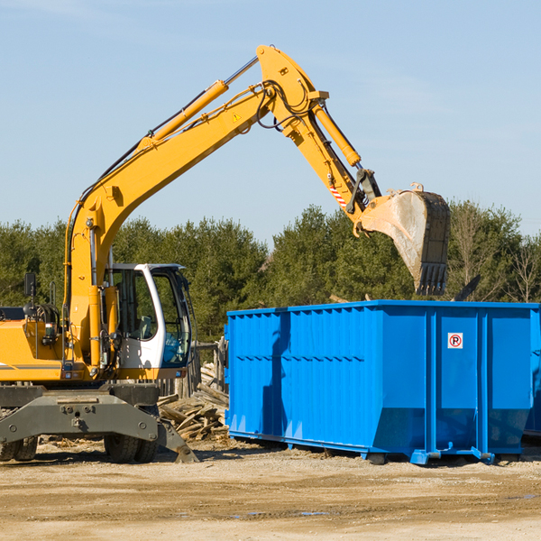 what size residential dumpster rentals are available in Crawley